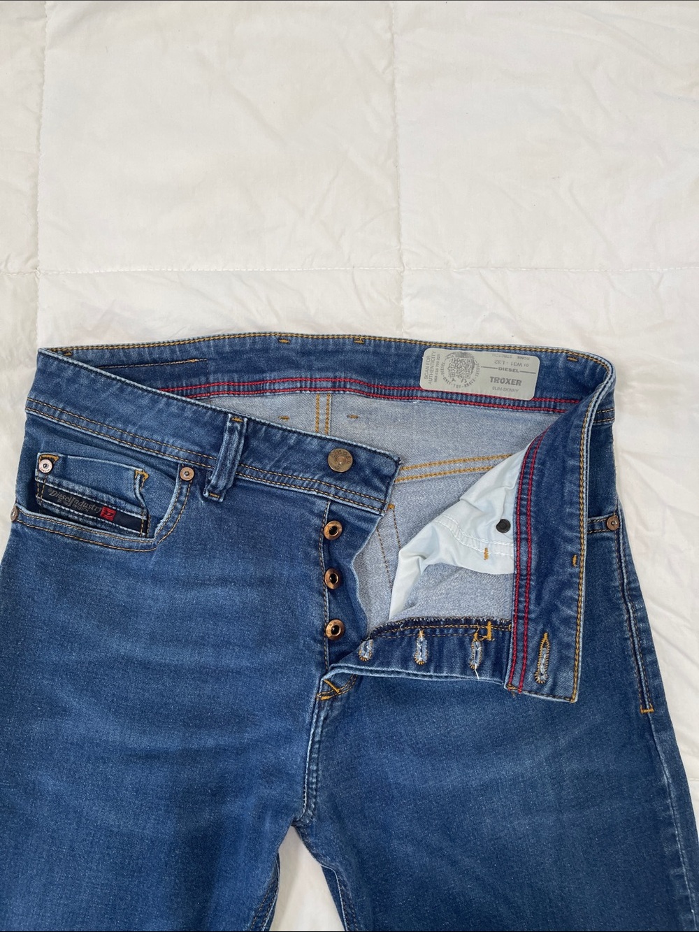 Diesel Men's Blue Denim Jeans - Classic Button Fly